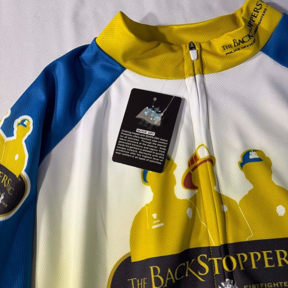 Peak 1 Sports BackStoppers Cycling Jersey Shirt Full Zip Size Mens 2XL NWT - Picture 14 of 14